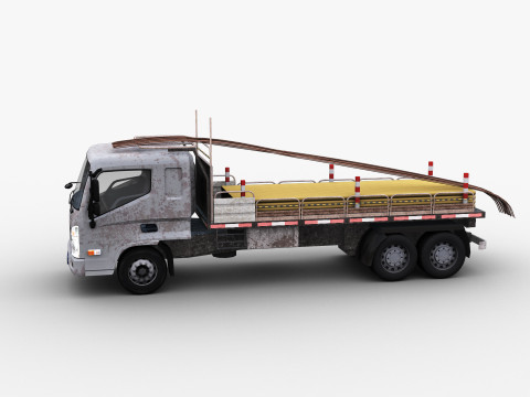Construction Truck with interior 3D Model