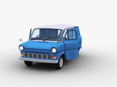 Transit Van Lowpoly 2 3D Model
