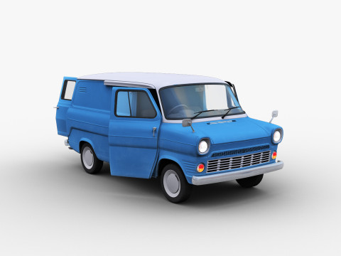 Transit Van Lowpoly 2 3D Model