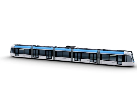 Low Poly Tram 30 3D Model