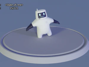 friendly robot for games 3D Model