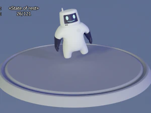friendly robot for games 3D Model