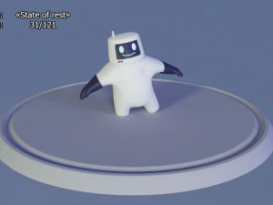 friendly robot for games 3D Model