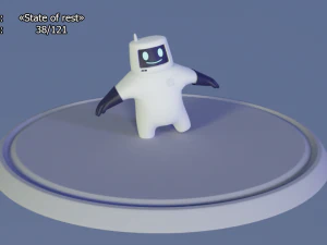 friendly robot for games 3D Model