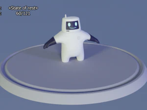 friendly robot for games 3D Model