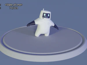 friendly robot for games 3D Model