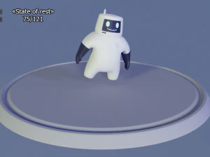 friendly robot for games 3D Model