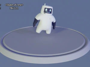 friendly robot for games 3D Model