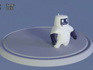 friendly robot for games 3D Model