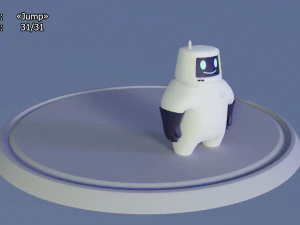friendly robot for games 3D Model