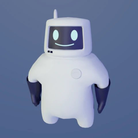 friendly robot for games 3D Model .c4d .max .obj .3ds .fbx .stl .blend 