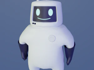 게임을 위한 친절한 로봇 3D 모델