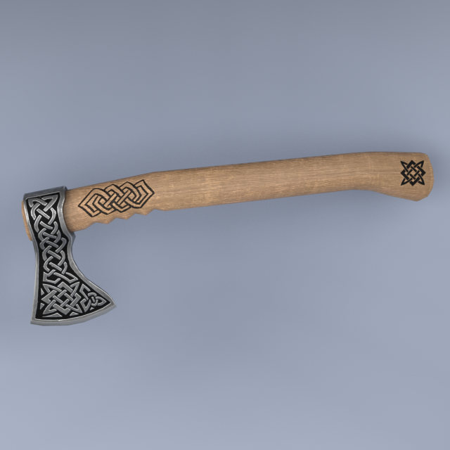 slavic axe 3D मॉडल .c4d .max .obj .3ds .fbx .stl .blend 