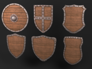 shield pack game ready 3D मॉडल
