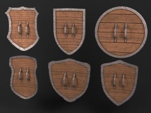 shield pack game ready 3Dモデル