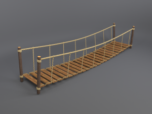 rope bridge 3D मॉडल