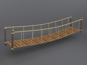 rope bridge Modelo 3D