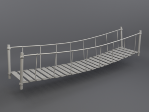 rope bridge Modelo 3D