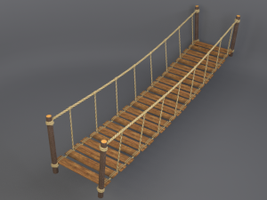 rope bridge Modelo 3D