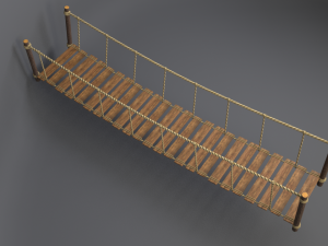 rope bridge Modelo 3D