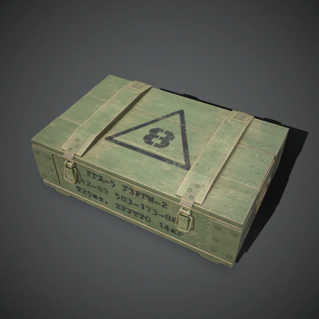 army grenade box 3D Model .c4d .max .obj .3ds .fbx .stl .blend 