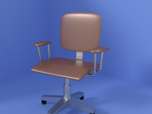 low poly office desk chair 3D मॉडल