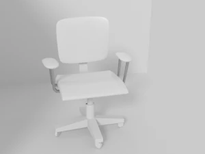 sedia da ufficio bassa in poliestere Modello 3D