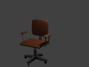 low poly office desk chair 3D मॉडल