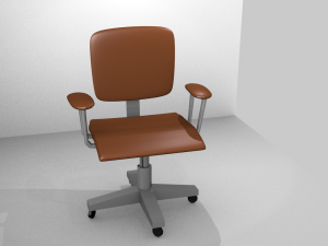 low poly office desk chair 3D मॉडल