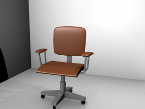 low poly office desk chair 3D मॉडल