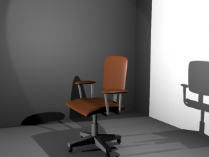 low poly office desk chair 3D मॉडल