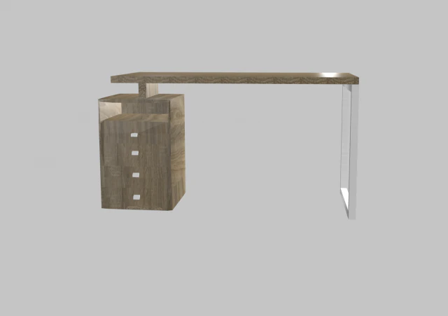 desk - very low poly - game ready 3D Model .c4d .max .obj .3ds .fbx .stl .blend 