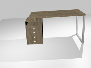 desk - very low poly - game ready Modelo 3D