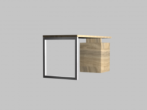 desk - very low poly - game ready Modelo 3D