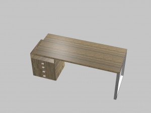 desk - very low poly - game ready Modelo 3D