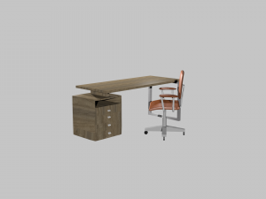 desk - very low poly - game ready Modelo 3D