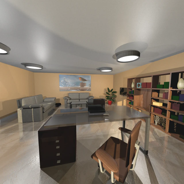 office interior 3D Model .c4d .max .obj .3ds .fbx .stl .blend 