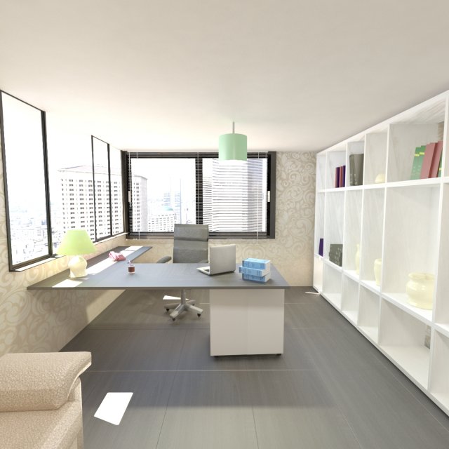 modern office interior 3D 모델 .c4d .max .obj .3ds .fbx .stl .blend 