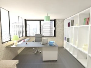 interno dell'ufficio moderno Modello 3D