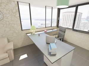 modern office interior 3D 모델