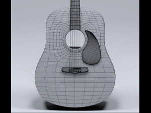 acoustic guitar comet 3D Model