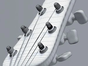 acoustic guitar comet 3D Model