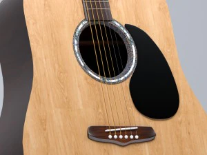 acoustic guitar comet 3D Model
