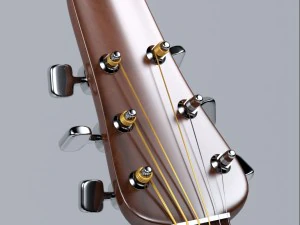 acoustic guitar comet 3D Model