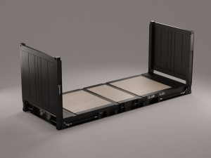container - 20flatrack 3D-Modell