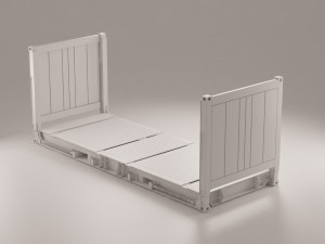 container - 20flatrack 3D 模型