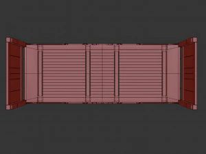 container - 20flatrack 3D Model