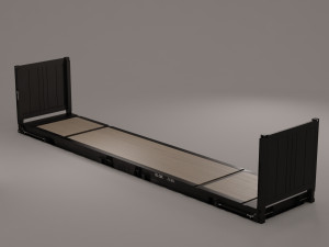 container - 40flatrack Modèle 3D