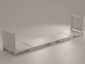 コンテナ - 40フラットトラック 3Dモデル