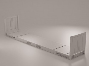 container - 40flatrack Modèle 3D